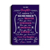 Personalized To My Daughter Canvas From Mom Dad Mother Purple I Love You Daughter Birthday Gifts Graduation Christmas Custom Wall Art Print Framed Canvas | teecentury