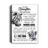 Personalized To My Daughter Canvas From Mom Dad Mother You Will Never Lose White Tiger Daughter Birthday Gifts Graduation Christmas Custom Wall Art Print Framed Canvas | teecentury