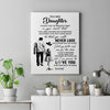 Personalized To My Daughter Canvas You Will Never Lose From Dad Father Daughter Birthday Gifts Graduation Christmas Custom Wall Art Print Framed Canvas | teecentury