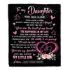 Personalized To My Daughter From Dad Father Blanket Once Upon A Time Birthday Graduation Gifts For Daughter Gifts Christmas Customized Fleece Throw Blanket | teecentury