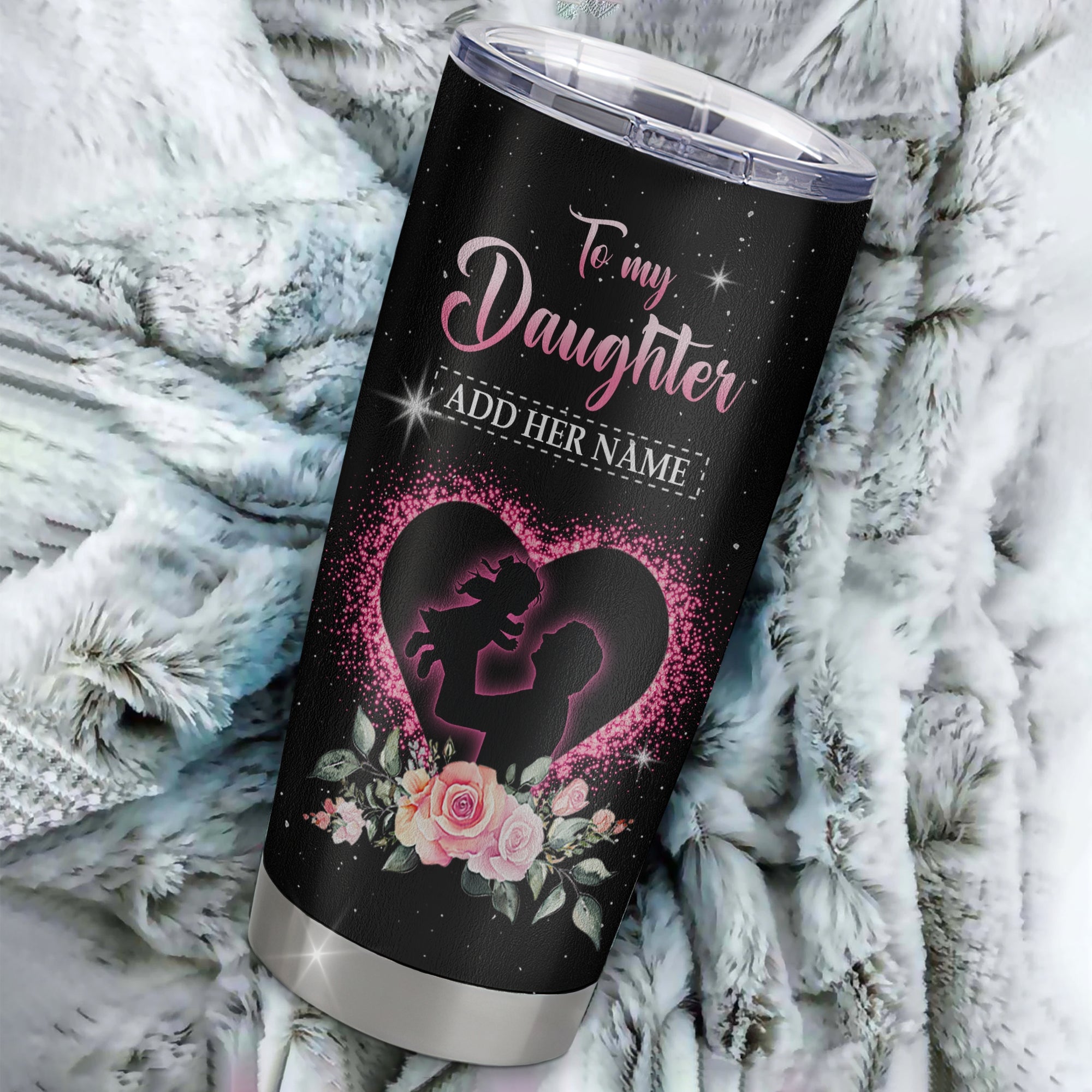 Personalized To My Daughter From Dad Father Tumbler Once Upon A Time Birthday Graduation Gifts For Daughter Gifts Christmas Custom Stainless Steel Cup Travel Mug | teecentury