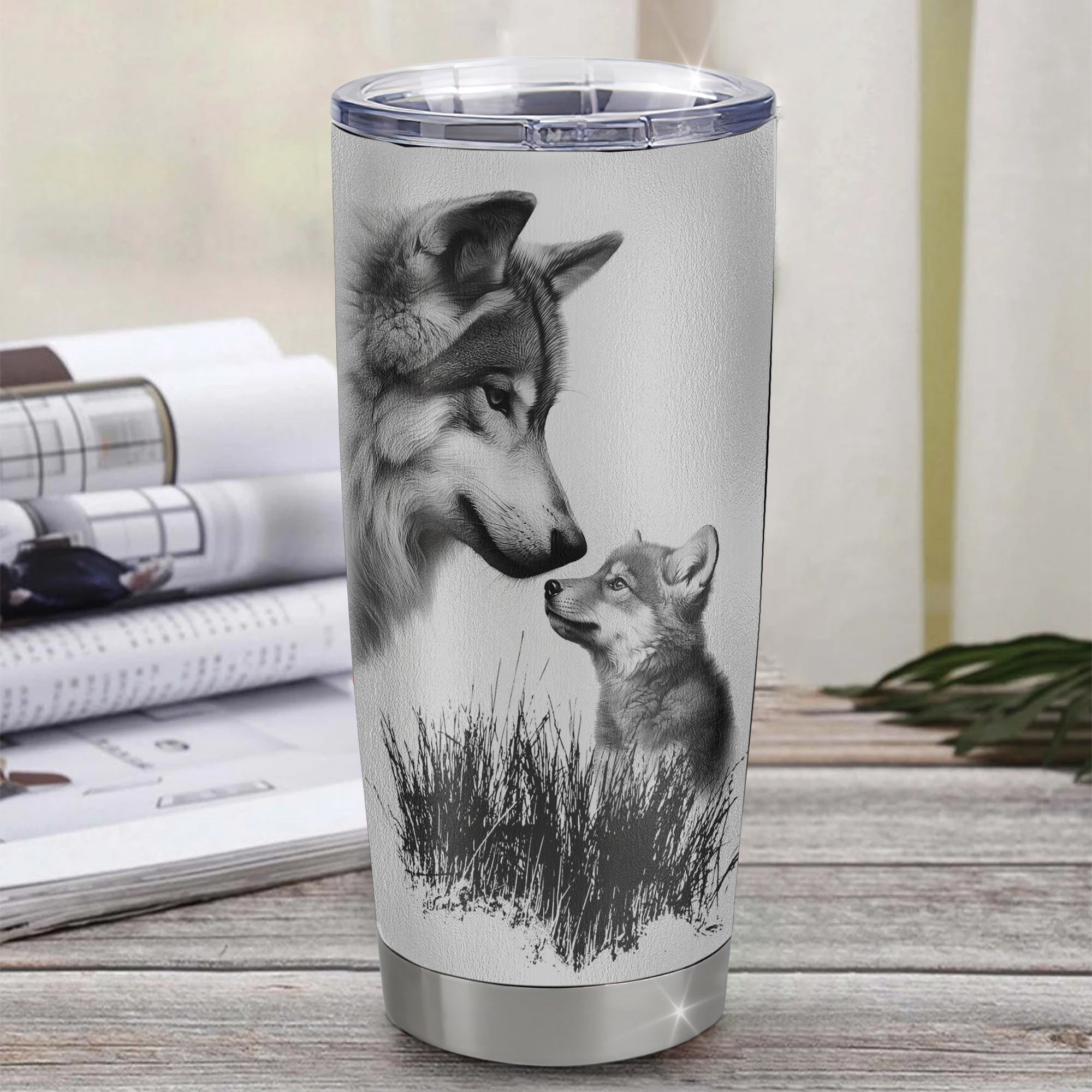Personalized To My Daughter From Mom Dad Father Stainless Steel Tumbler Cup You Will Never Lose Wolf Daughter Birthday Graduation Christmas Travel Mug | teecentury