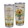 Personalized To My Daughter From Mom Dad Mother Stainless Steel Tumbler Cup Laugh Love Live Butterfly Sunflower Daughter Birthday Graduation Christmas Travel Mug | teecentury