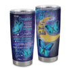 Personalized To My Daughter From Mom Dad Stainless Steel Tumbler Cup Butterfly I Love You To The Moon Daughter Birthday Graduation Christmas Travel Mug | teecentury