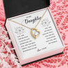 Forever Love Necklace 18K Yellow Gold Finish | Personalized To My Daughter From Mom Dad You Are My Heart My And My Sould Daughter Jewelry Birthday Graduation Christmas Customized Gift Box Message Card | teecentury