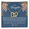 Interlocking Hearts Necklace 18K Yellow Gold Finish | Personalized To My Daughter From Mom Dad You Will Always Be My Baby Girl Daughter Jewelry Birthday Graduation Christmas Customized Gift Box Message Card | teecentury