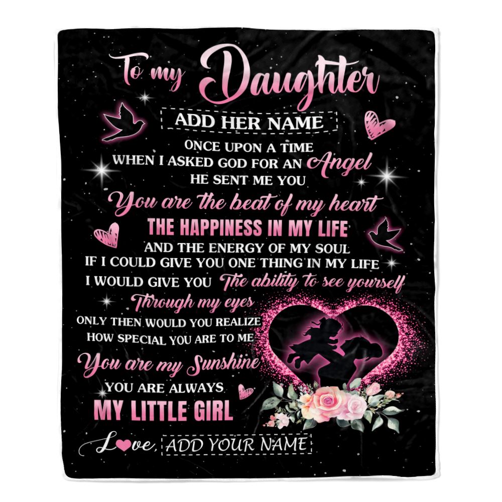 Personalized To My Daughter From Mom Mother Blanket Once Upon A Time Birthday Graduation Gifts For Daughter Gifts Christmas Customized Fleece Throw Blanket | teecentury