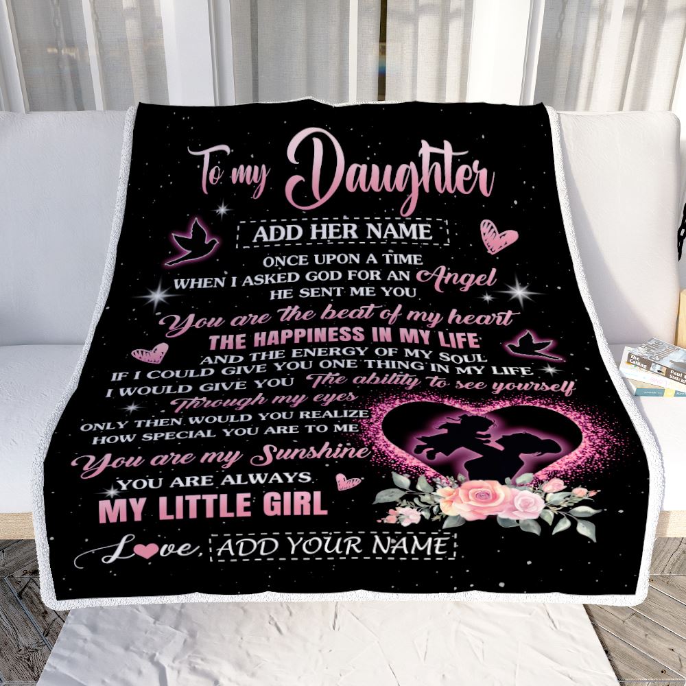 Personalized To My Daughter From Mom Mother Blanket Once Upon A Time Birthday Graduation Gifts For Daughter Gifts Christmas Customized Fleece Throw Blanket | teecentury