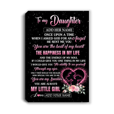 Personalized To My Daughter From Mom Mother Canvas Once Upon A Time Birthday Graduation Gifts For Daughter Gifts Christmas Custom Wall Art Print Framed Canvas | teecentury
