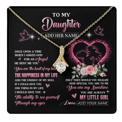 Alluring Beauty Necklace 18K Yellow Gold Finish | 1 | Personalized To My Daughter From Mom Mother Necklace Once Upon A Time Birthday Graduation Gifts For Daughter Gifts Christmas Customized Gift Box Message Card | teecentury.myshopify