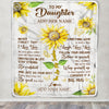 Personalized To My Daughter Gift Blanket From Mom Dad Mother Sunflower Laugh Love Live Daughter Birthday Idea Graduation Christmas Customized Fleece Blanket | teecentury