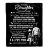 Personalized To My Daughter Gifts Blanket From Dad Father My Only Wish For You Daughter Birthday Gifts Graduation Christmas Customized Fleece Throw Blanket | teecentury