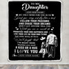 Personalized To My Daughter Gifts Blanket From Dad Father My Only Wish For You Daughter Birthday Gifts Graduation Christmas Customized Fleece Throw Blanket | teecentury