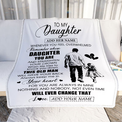 Personalized To My Daughter Gifts Blanket From Dad Father Whenever Man Unique Birthday Gifts For Daughter Graduation Christmas Custom Fleece Throw Blanket | teecentury