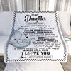 Personalized To My Daughter Gifts Blanket From Mom Dad Elephant My Only Wish For You Daughter Birthday Gifts Graduation Christmas Customized Fleece Blanket | teecentury