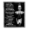 Personalized To My Daughter Gifts Blanket From Mom Dad Father I Wish You The Strength Daughter Birthday Gifts Christmas Graduation Custom Fleece Throw Blanket | teecentury