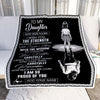 Personalized To My Daughter Gifts Blanket From Mom Dad Father I Wish You The Strength Daughter Birthday Gifts Christmas Graduation Custom Fleece Throw Blanket | teecentury
