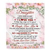 Personalized To My Daughter Gifts Blanket From Mom Dad Mother Floral I Love You Birthday Gifts For Daughter Graduation Christmas Customized Fleece Blanket | teecentury
