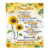 Personalized To My Daughter Gifts Blanket From Mom Dad Mother I Wish You The Strength Sunflower Daughter Birthday Gifts Christmas Custom Fleece Blanket | teecentury