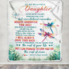 Personalized To My Daughter Gifts Blanket From Mom Dad Mother Whenever You Feel Dragonfly Daughter Birthday Gifts Christmas Customized Fleece Blanket | teecentury