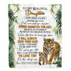 Personalized To My Daughter Gifts Blanket From Mom Dad Mother Whenever You Feel Tiger Daughter Birthday Gifts Graduation Christmas Customized Fleece Blanket | teecentury