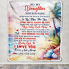 Personalized To My Daughter Gifts Blanket From Mom Dad Mother Wherever Your Journey In Life Beach Daughter Birthday Gifts Warm Customized Fleece Throw Blanket | teecentury