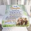 Personalized To My Daughter Gifts Blanket From Mom Dad Mother Wherever Your Journey In Life Bear Daughter Birthday Gifts Warm Customized Fleece Throw Blanket | teecentury