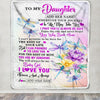 Personalized To My Daughter Gifts Blanket From Mom Dad Mother Wherever Your Journey In Life Dragonfly Daughter Birthday Gifts Warm Customized Fleece Blanket | teecentury