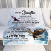 Personalized To My Daughter Gifts Blanket From Mom Dad Mother Wherever Your Journey In Life Eagle Daughter Birthday Gifts Warm Customized Fleece Throw Blanket | teecentury