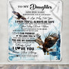 Personalized To My Daughter Gifts Blanket From Mom Dad Mother Wherever Your Journey In Life Eagle Daughter Birthday Gifts Warm Customized Fleece Throw Blanket | teecentury