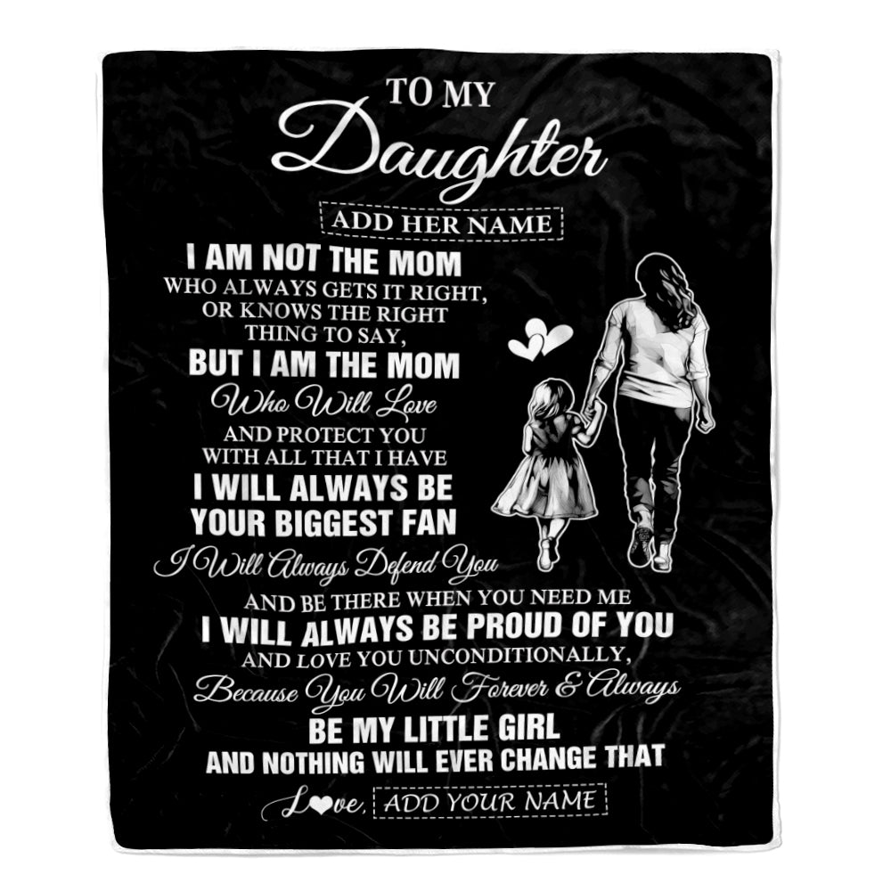 Personalized To My Daughter Gifts Blanket From Mom Mother Biggest Fan Birthday Gifts For Daughter From Mom Daughter Christmas Custom Fleece Throw Blanket | teecentury
