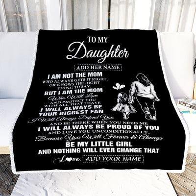 Personalized To My Daughter Gifts Blanket From Mom Mother Biggest Fan Birthday Gifts For Daughter From Mom Daughter Christmas Custom Fleece Throw Blanket | teecentury