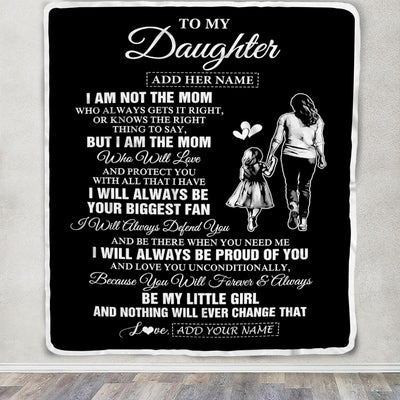 Personalized To My Daughter Gifts Blanket From Mom Mother Biggest Fan Birthday Gifts For Daughter From Mom Daughter Christmas Custom Fleece Throw Blanket | teecentury