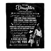 Personalized To My Daughter Gifts Blanket From Mom Mother My Only Wish For You Daughter Birthday Gifts Graduation Christmas Customized Fleece Throw Blanket | teecentury