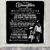 Personalized To My Daughter Gifts Blanket From Mom Mother My Only Wish For You Daughter Birthday Gifts Graduation Christmas Customized Fleece Throw Blanket | teecentury
