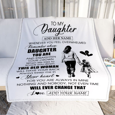 Personalized To My Daughter Gifts Blanket From Mom Mother Whenever Woman Unique Birthday Gifts For Daughter Graduation Christmas Custom Fleece Throw Blanket | teecentury