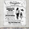 Personalized To My Daughter Gifts Blanket From Mom Mother Whenever Woman Unique Birthday Gifts For Daughter Graduation Christmas Custom Fleece Throw Blanket | teecentury