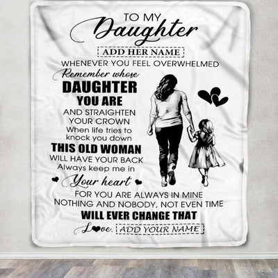 Personalized To My Daughter Gifts Blanket From Mom Mother Whenever Woman Unique Birthday Gifts For Daughter Graduation Christmas Custom Fleece Throw Blanket | teecentury
