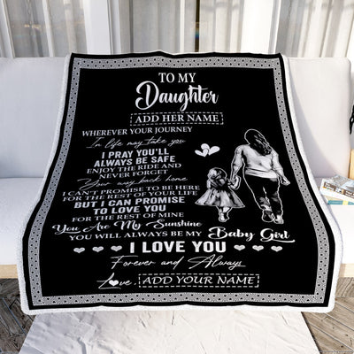 Personalized To My Daughter Gifts Blanket From Mom Mother Wherever Your Journey In Life Mother Daughter Birthday Gifts Christmas Customized Fleece Blanket | teecentury
