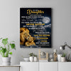 Personalized To My Daughter Gifts Canvas From Dad Mom Father Lion Never Give Up Daughter Birthday Gifts Graduation Christmas Custom Wall Art Print Framed Canvas | teecentury