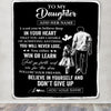 Personalized To My Daughter Gifts From Dad Father Blanket Don't Give Up Dad Gifts For Daughter Birthday Graduation Christmas Customized Fleece Throw Blanket | teecentury