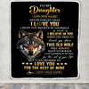 Personalized To My Daughter Gifts From Dad Father Mom Mother Blanket Old Wolf Love You Daughter Birthday Gifts Graduation Christmas Customized Fleece Blanket | teecentury