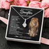 Alluring Beauty Necklace 14K White Gold Finish | 2 | Personalized To My Daughter Gifts From Dad Father Necklace This Old Lion Love You Daughter Birthday Gifts Graduation Christmas Jewelry Gift Box Message Card | https://teecentury.