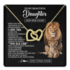 Interlocking Hearts Necklace 18K Yellow Gold Finish | 1 | Personalized To My Daughter Gifts From Dad Father Necklace This Old Lion Love You Daughter Birthday Gifts Graduation Christmas Jewelry Gift Box Message Card | https://teecentury.