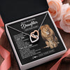 Interlocking Hearts Necklace Stainless Steel & Rose Gold Finish | 2 | Personalized To My Daughter Gifts From Dad Father Necklace This Old Lion Love You Daughter Birthday Gifts Graduation Christmas Jewelry Gift Box Message Card | https://teecentury.