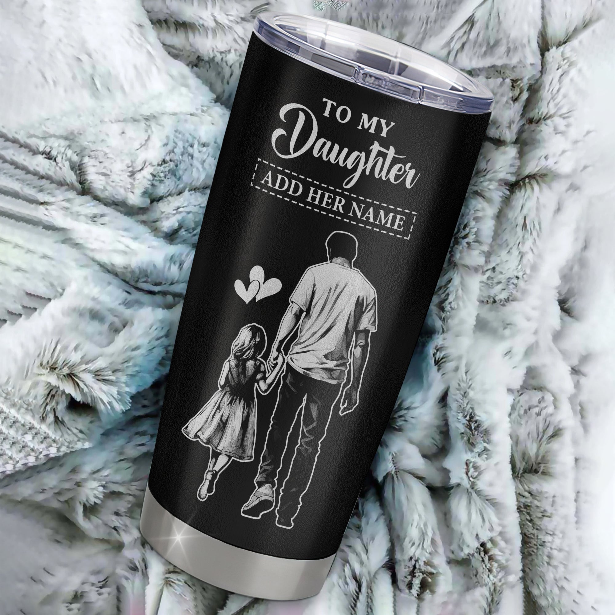 Personalized To My Daughter Gifts From Dad Tumbler Never Forget How Much I Love You Daughter Birthday Graduation Christmas Gift Custom Stainless Steel Travel Mug | teecentury