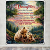 Personalized To My Daughter Gifts From Mom Dad Blanket Don't Give Up Bear Gifts For Daughter Birthday Graduation Christmas Customized Fleece Throw Blanket | teecentury