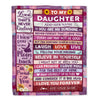 Personalized To My Daughter Gifts From Mom Dad Blanket Wood My Sunshine Birthday Gifts For Daughter Mothers Day Graduation Christmas Custom Fleece Blanket | teecentury
