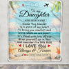 Personalized To My Daughter Gifts From Mom Dad Mother Blanket Beach I Love You Birthday Gifts Graduation For Daughter Christmas Customized Fleece Blanket | teecentury