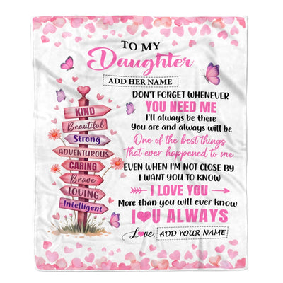 Personalized To My Daughter Gifts From Mom Dad Mother Blanket Kind Beautiful Birthday Gifts For Daughter Graduation Valentines Wedding Christmas Fleece Blanket | teecentury